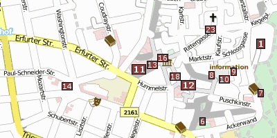 Stadtplan Deutsches Nationaltheater und Staatskapelle Weimar